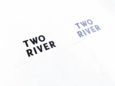 TwoRiver proofs brand branding graphic identity logo wordmark