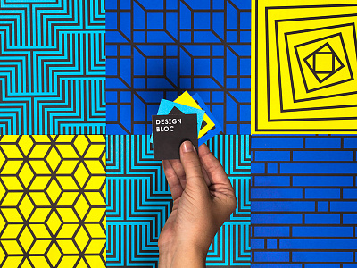 Design Bloc brand collateral brand identity branding dynamic identity georgia tech identity design matchstic neon pattern print design saturated color vis