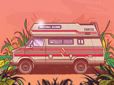 RV drawing illustration rv vector