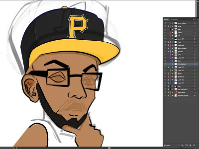 Sketch-in-Progress character illustration sketch wip