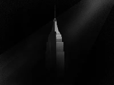 Midnight Empire building empire illustration new shadow spotlight state style