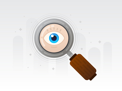 Eye for Detail circle eye eyeball look magnify magnifying glass object see vector