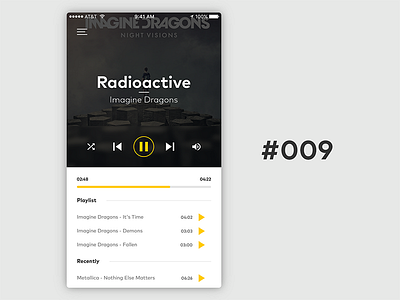 Music Player DailyUi 009 009 chelinge dailyui music player