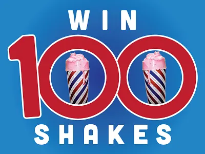 Iceberg Drive Inn: "Win 100 Shakes"