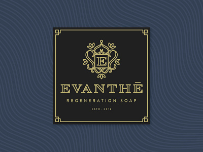 Evanthe logotype logo luxury package soap