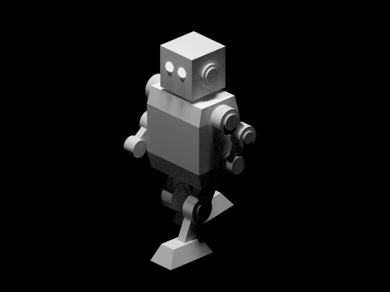 Robot Walk 3d animation blender