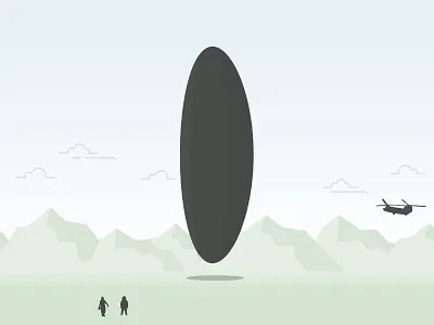 DAY 13: Arrival 100days 100daysofillustration aliens arrival contact day 13 heptapod illustration landscape movie scifi shell