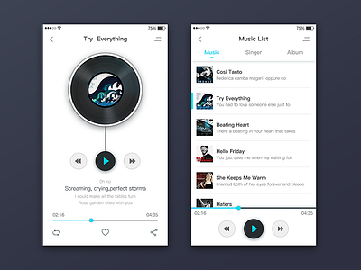 Music player app music player simple