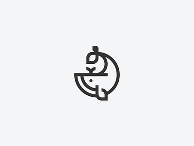 Whale branding geometry icon identity logo logotype mark minimalism whale