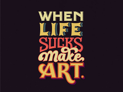 Make Art custom typography handdrawn handlettering typography