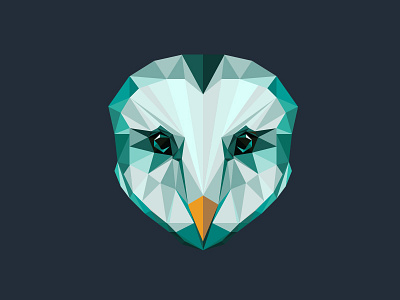 Lowpoly Owl branding logo low poly owl