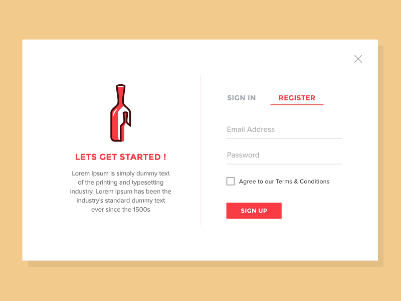 Sign Up Magic Wines animation magic motion register sign up signup ui vlockn wines