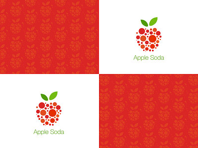 Apple Soda Logo Concept apple logo pattern vector