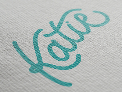 Katie hand lettering handdrawn handlettering katie lettering logo