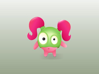 Sunday Icon bubblegum character cute gradient icon illustrator little magenta vector