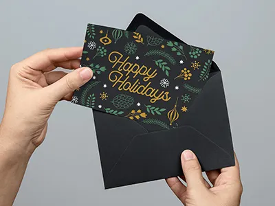 Happy Holidays card holiday print