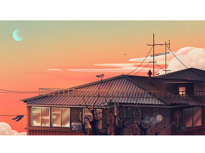 Peaceful illustration