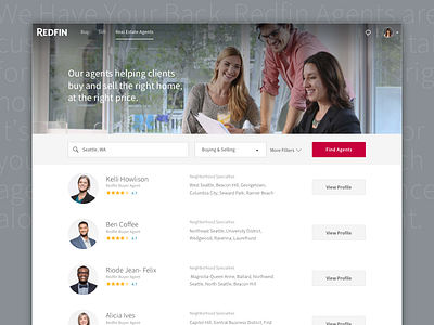 Agent Finder Page