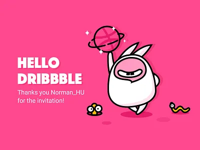 Dribbble First Shot cartoon design graphic illustration ui