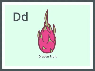 Dragon Fruit alphabet d fruit pitaya