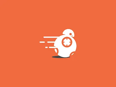 BB8 design droid flats icon illustration minimal starwars vecctor
