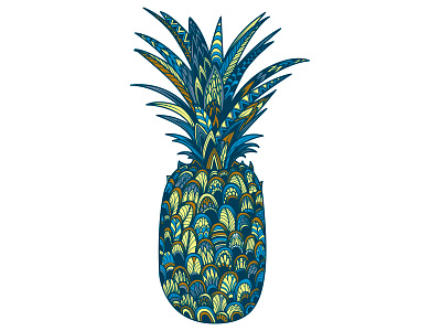 Pinapple artwork illustration illustrator patterns vector