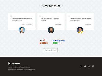 Testimonials - TableHero customers design feedback food homepage minimal restaurant table hero testimonials ui ux web