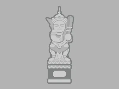 Balinese Guardian Statue bali culture dwarapala flat gate guardian icon illustration indonesia statue temple vector