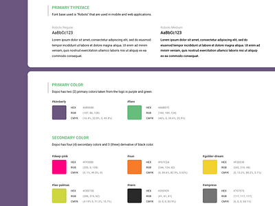 Basic Style Guide design style guide ui ux