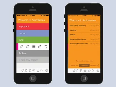 ActionNotes 2 app iphone