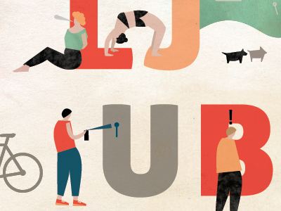 Oh! Ljubljana animation colours illustration typography