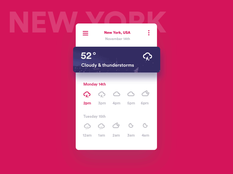 Weather Animated ae animation app interface kyran leech ui weather