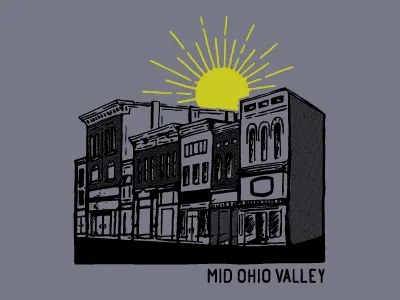 Mid Ohio Valley illustration t shirt