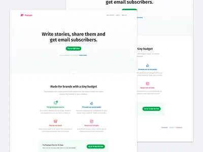 Poptype Website index page marketing poptype website