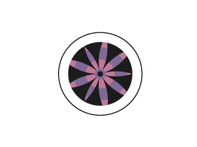 Abstract Flower art circle design digital floral flowers graphic illustrator pattern pink purple vector