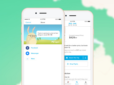 Sharing is caring! flights ios sharing