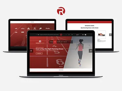 Running Obsession blog design landing logo page running shop ui