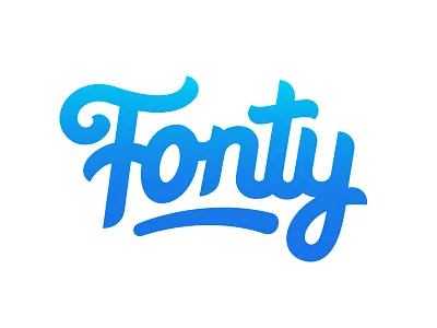 Fonty blue font typography