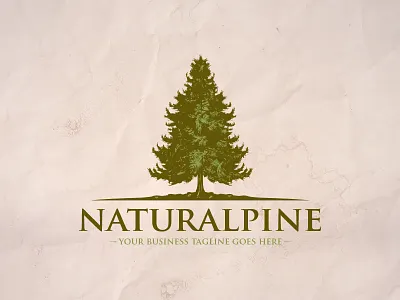 Pine Tree Logo Template forest landscape logo template natural nature oak organic pine stock logo tree trees wood