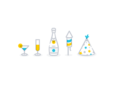 Party Essentials essentials hat icon iconography icons illustration line online party rocket