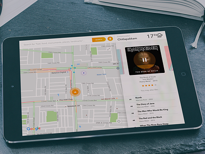 Daily UI 15 15 challenge daily ipad maps music navigation player search ui weather widget