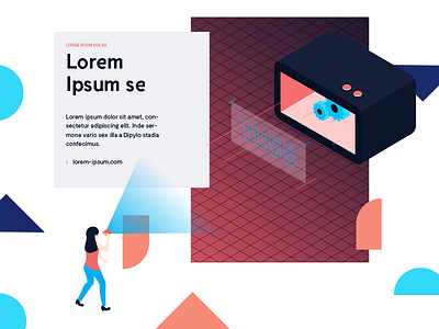 Isometric identity colorful design explore identity illustration isometric