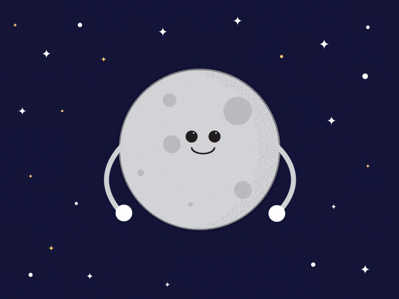 SUPERmoon animation astronomy comics cute flat illustration moon motion design space superhero supermoon texture