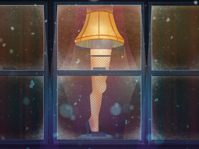 Every Day Matters Challenge #2 - Lamp christmas curtains illustrator lace lamp light shoe snow texture vector window winter