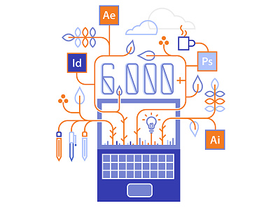 Design Hours design designer hours illustration space time wip work