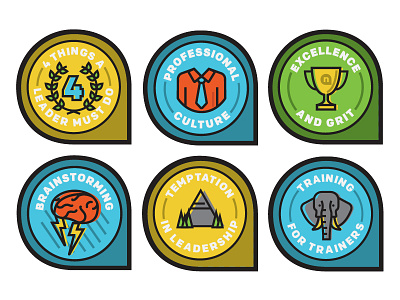 Academy Badges — Part 3 academy badge brain church elephant newspring patch tie trophy