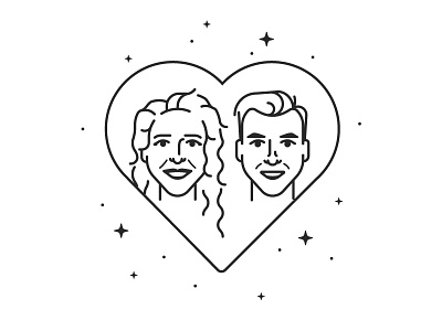 Wedding Invite Illustration graphic design illustration line art print design wedding invite