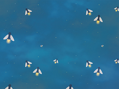 Lightning Bug Pattern bugs illustrator nighttime pattern