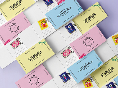 Luxembourg business cards branding business cards logo illustration postcards stamps vector