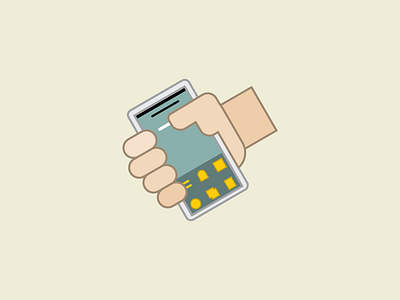 Handy app hands illustration lines phones